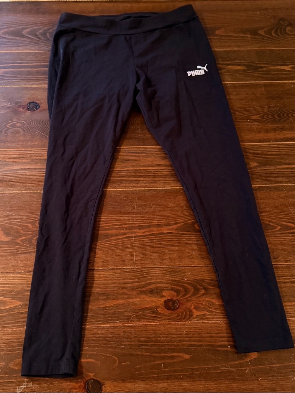 NWOT Puma Black Women's Performance Leggings with White Logo